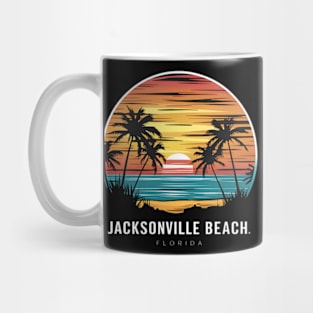 "Jacksonville Beach Sunset - Vaporwave Aesthetic Tee" Mug